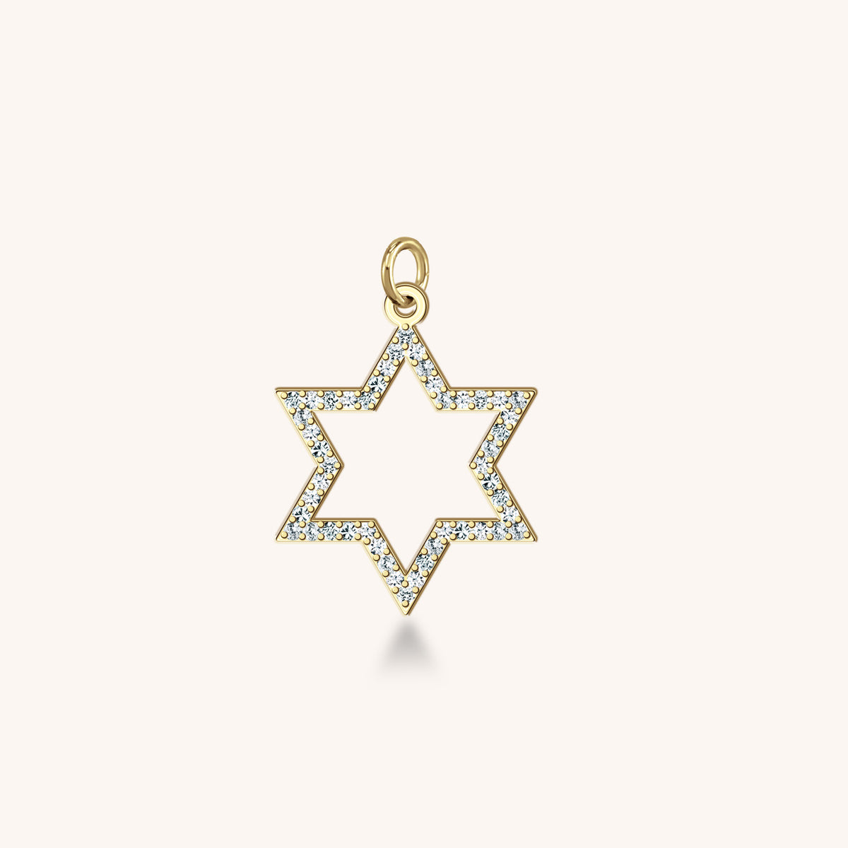 Mini Diamond Star of David Charm