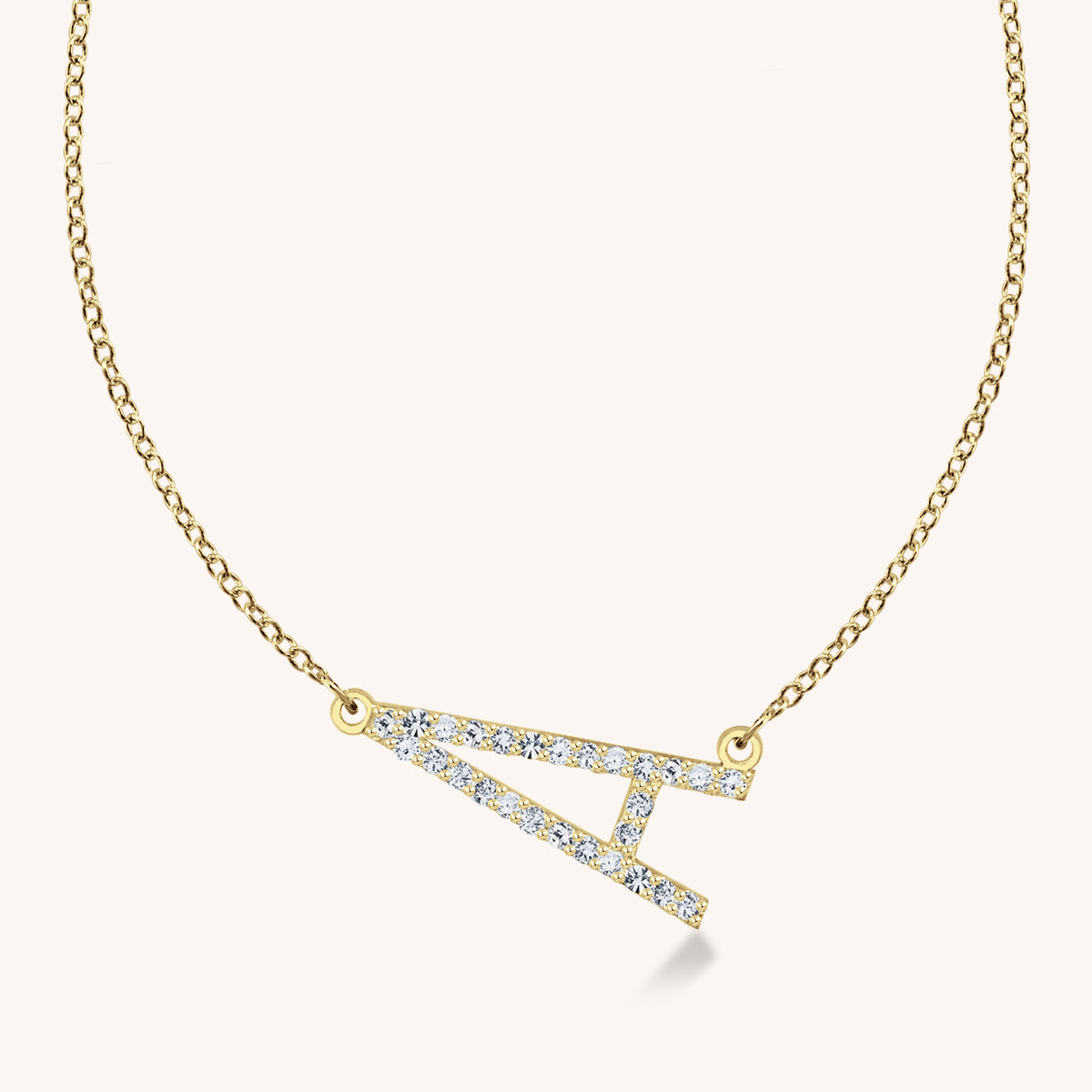 Jamie Block Initial Diamond Necklace