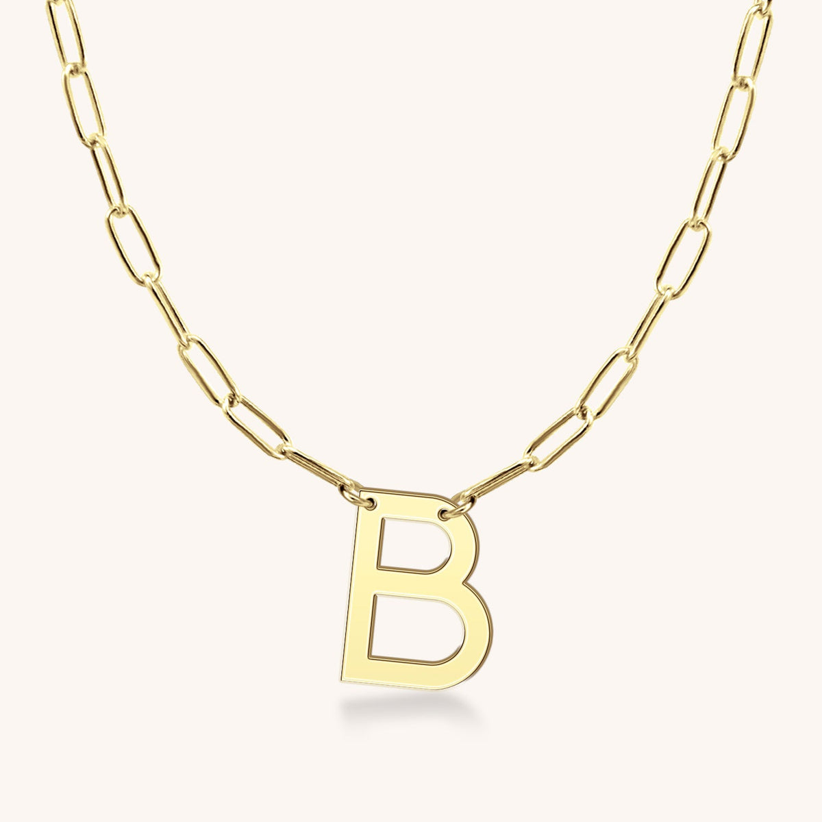 14k Gold Genevieve Block Initial