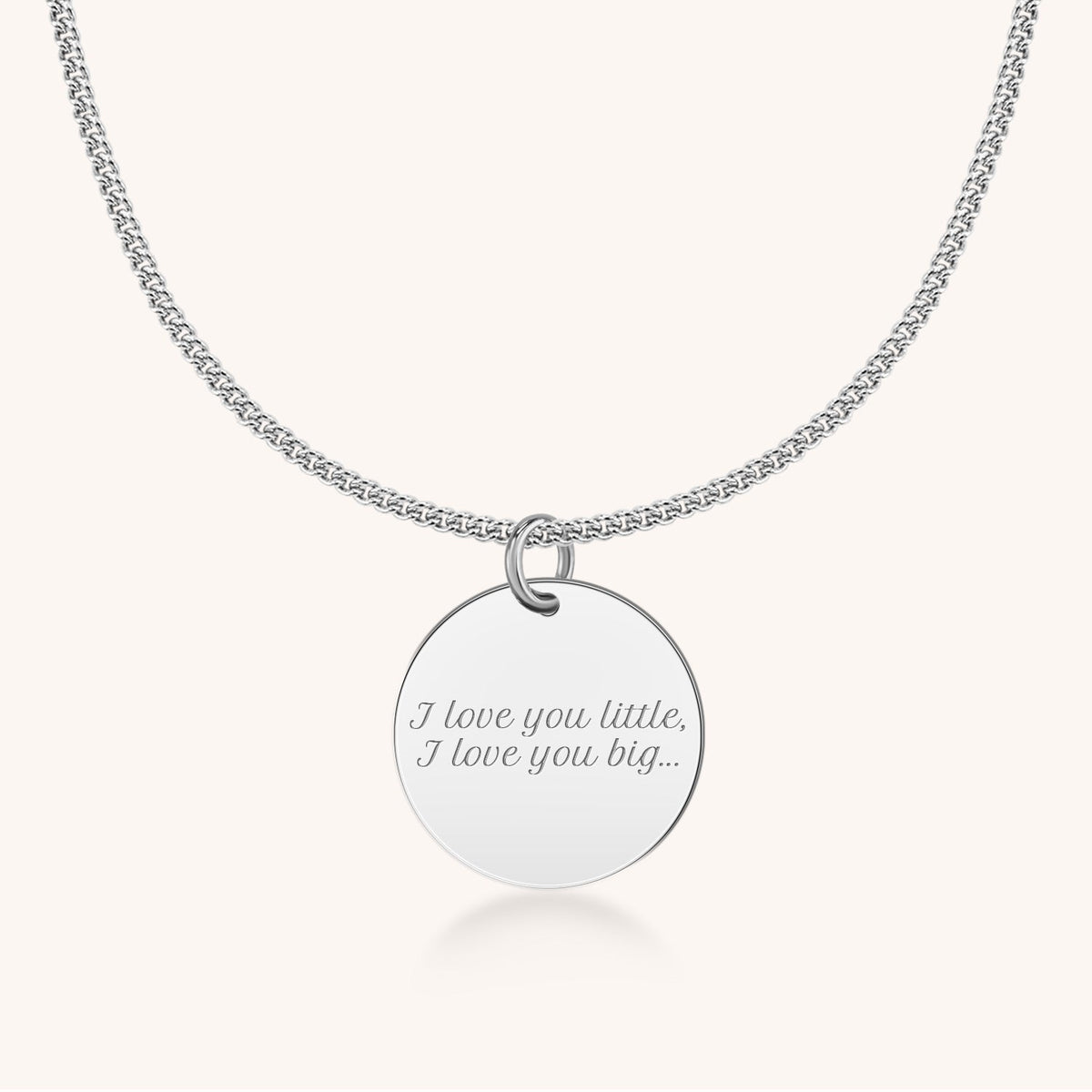 14k Gold I Love You Disc in Script