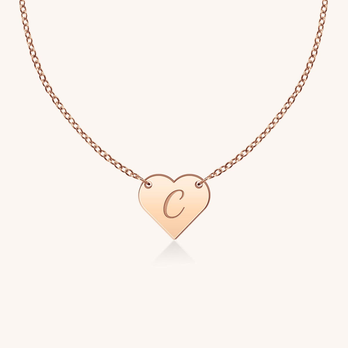 Sterling Silver I Love You Little Heart Script Initial