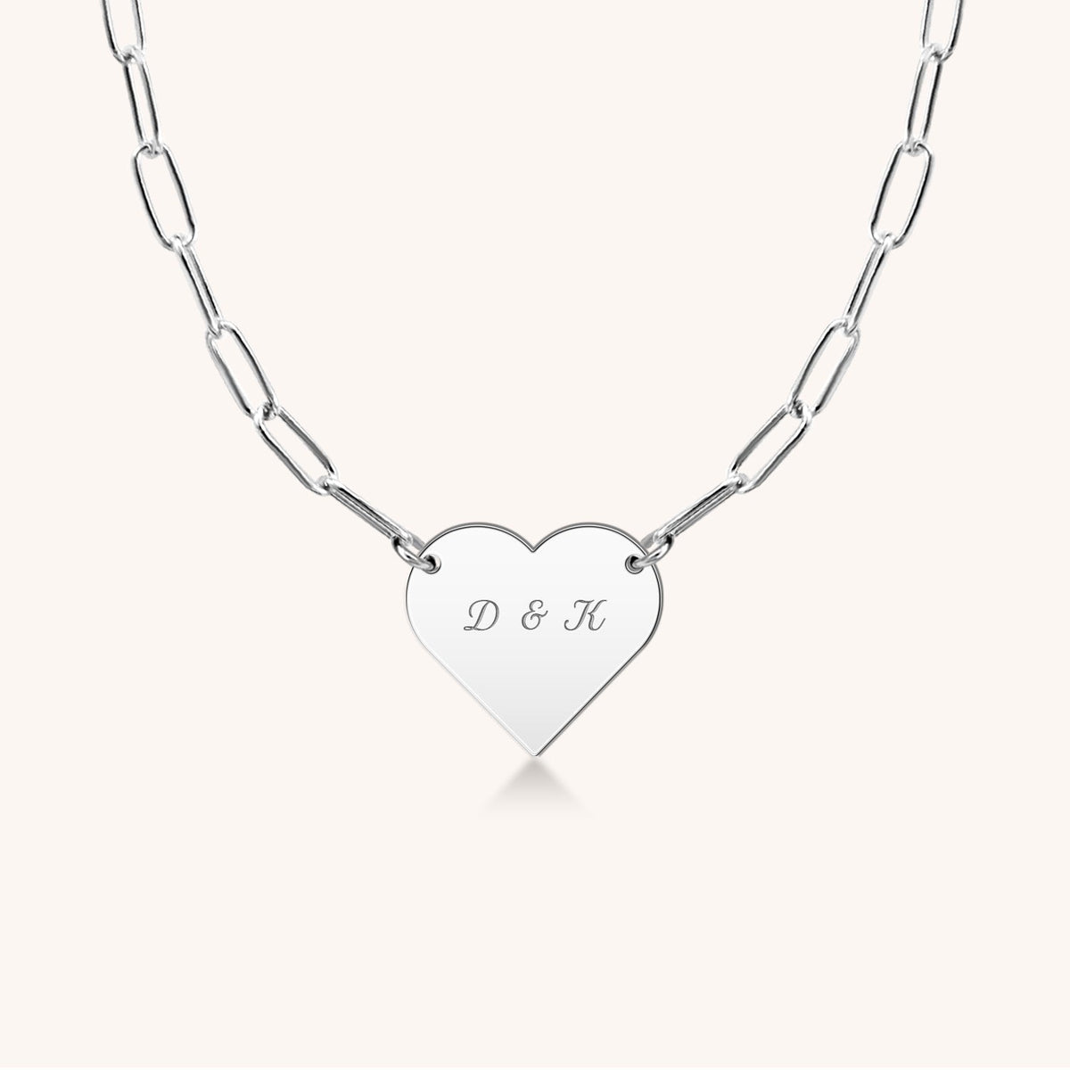 Sterling Silver I Love You Big Heart in Script