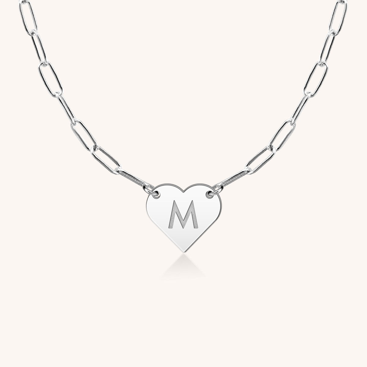 Sterling Silver I Love You Little Heart Block Initial