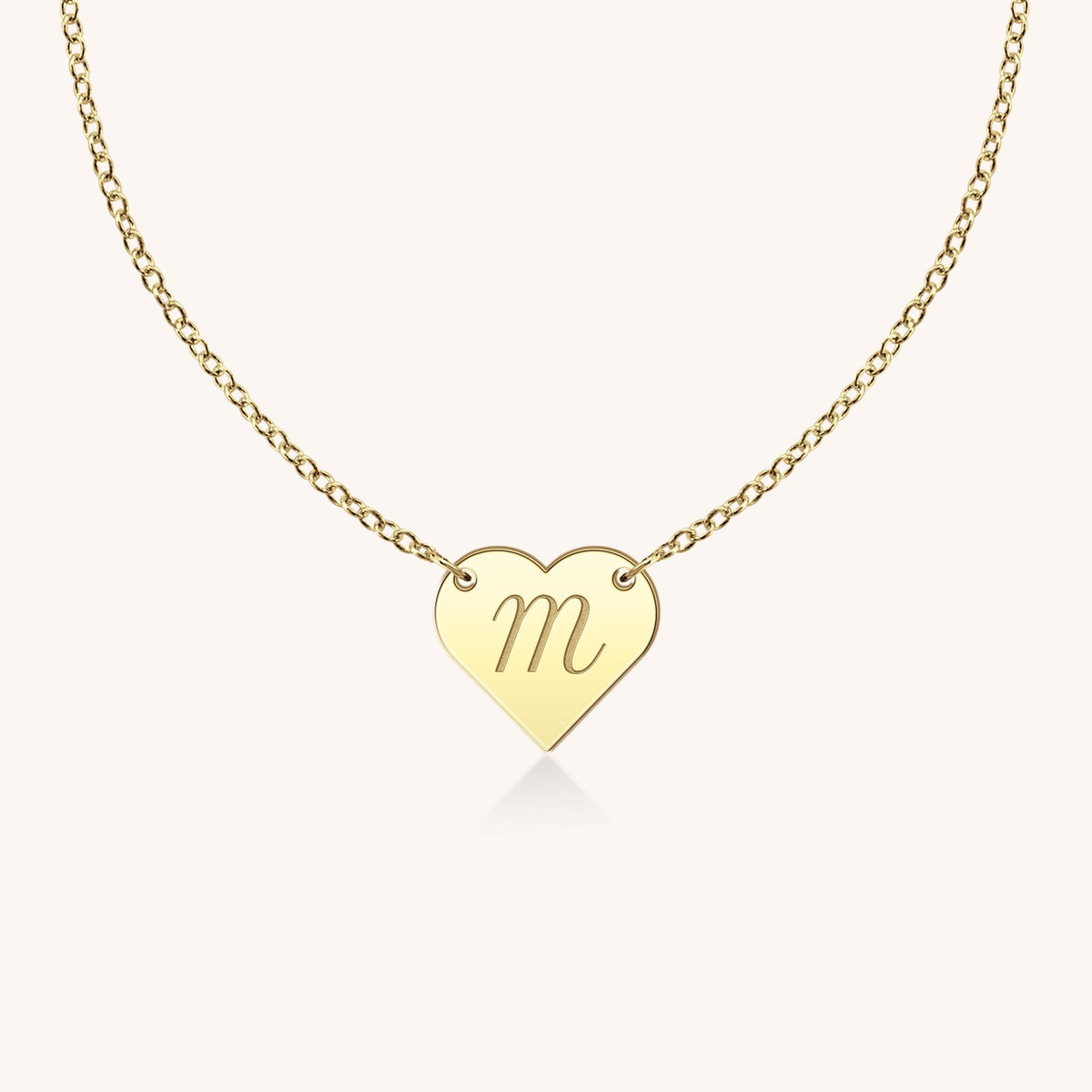 Sterling Silver I Love You Little Heart Script Initial