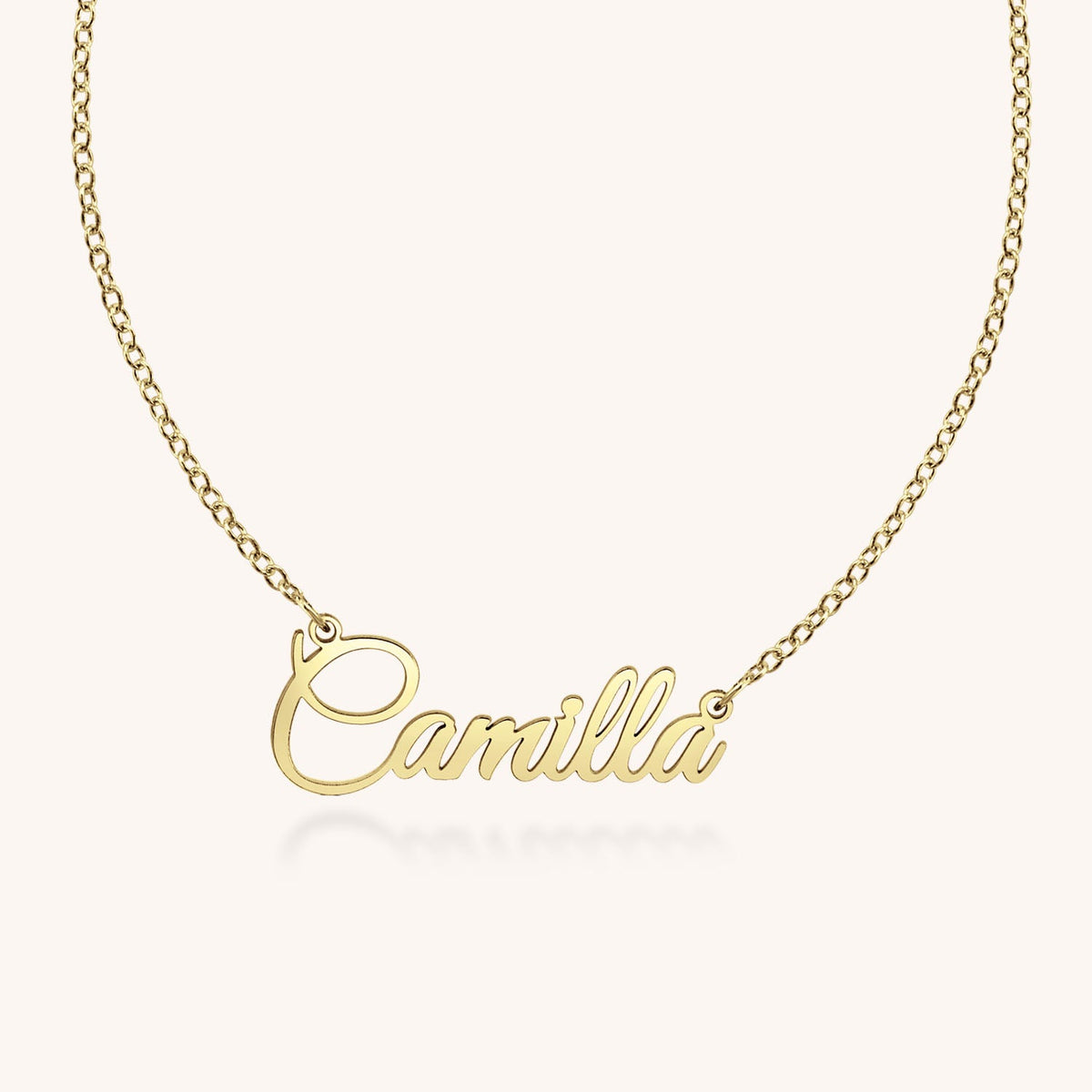 10k Gold Camilla Nameplate Necklace