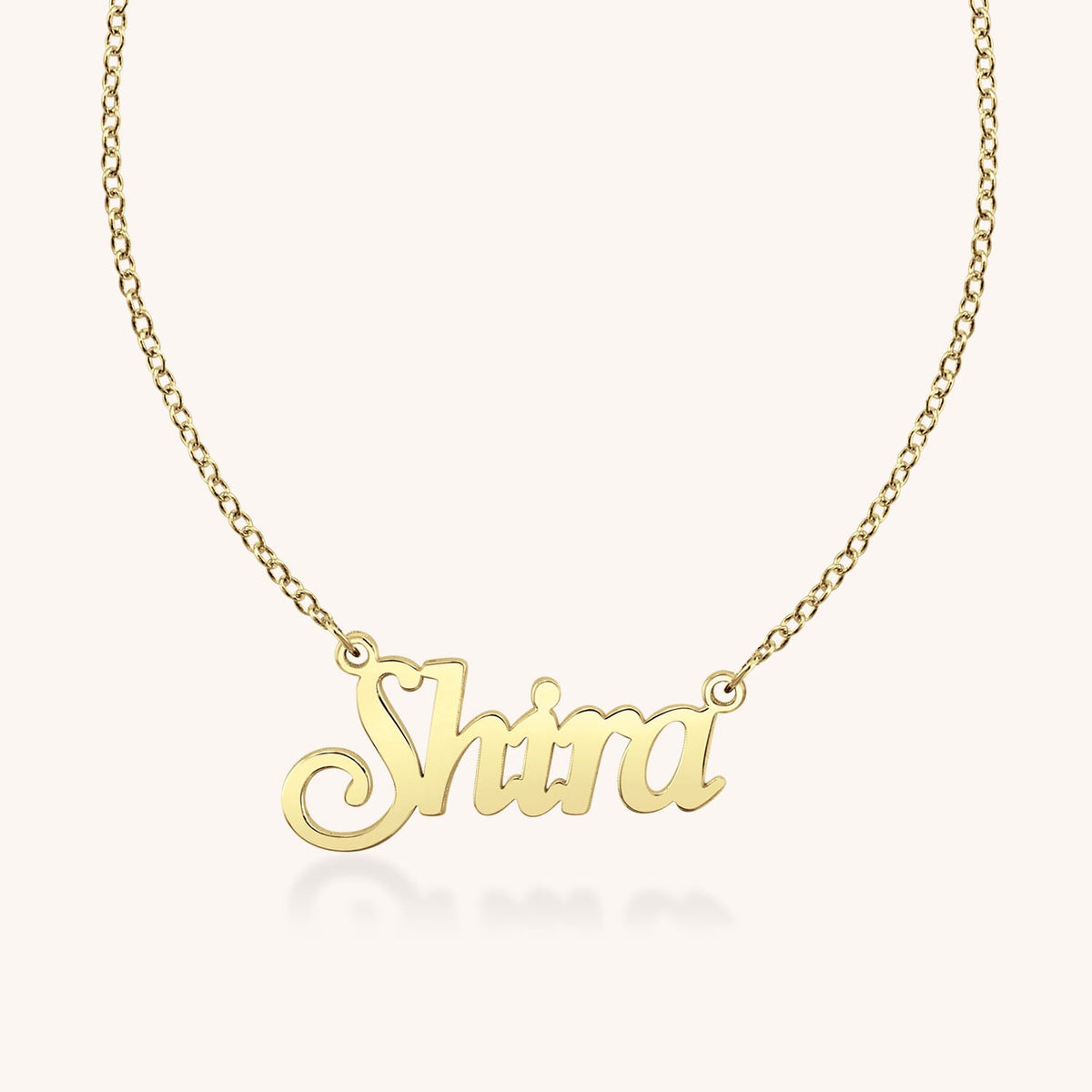 14k Gold Shira Nameplate Necklace