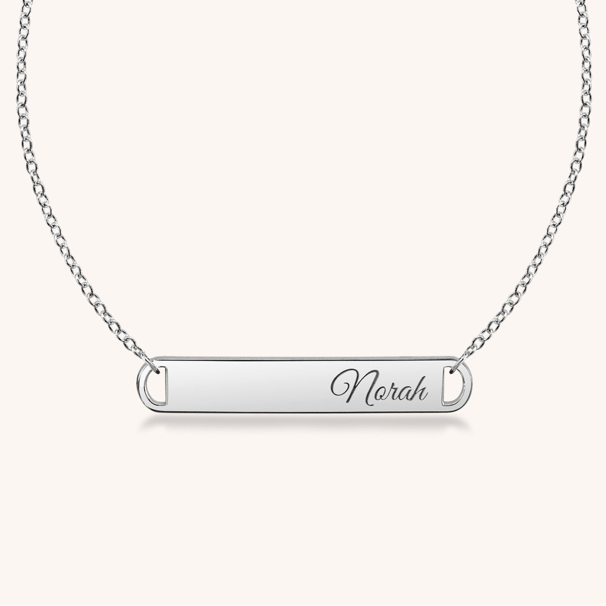 Sterling Silver Ash Staple Bar Necklace