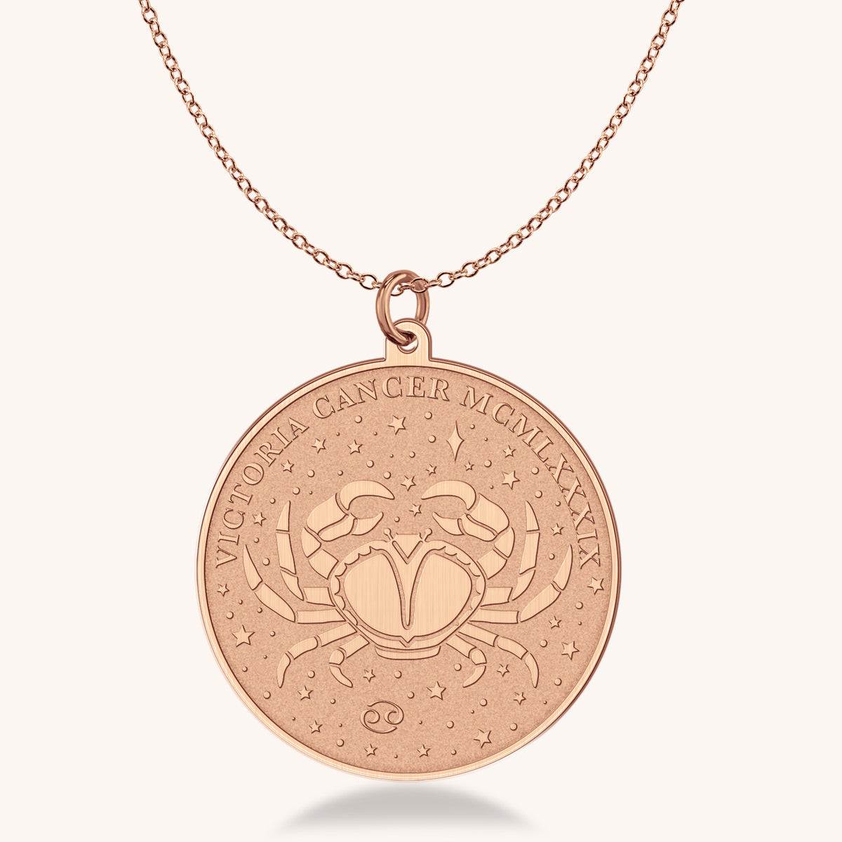 Cancer Zodiac Medallion Necklace