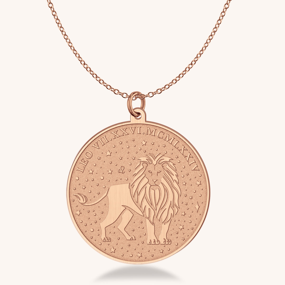 Leo Zodiac Medallion Necklace