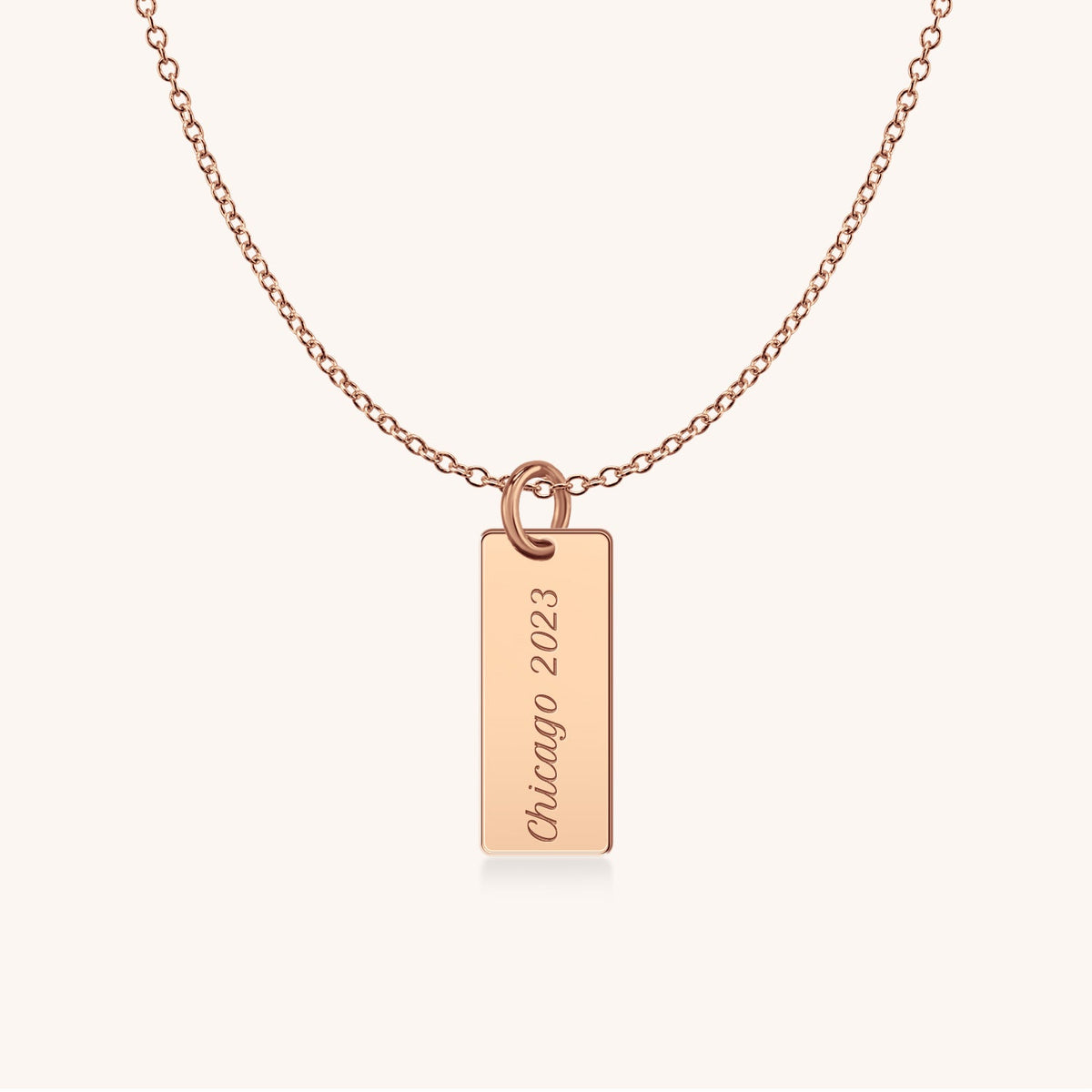 14k Gold I Love You Tag in Script