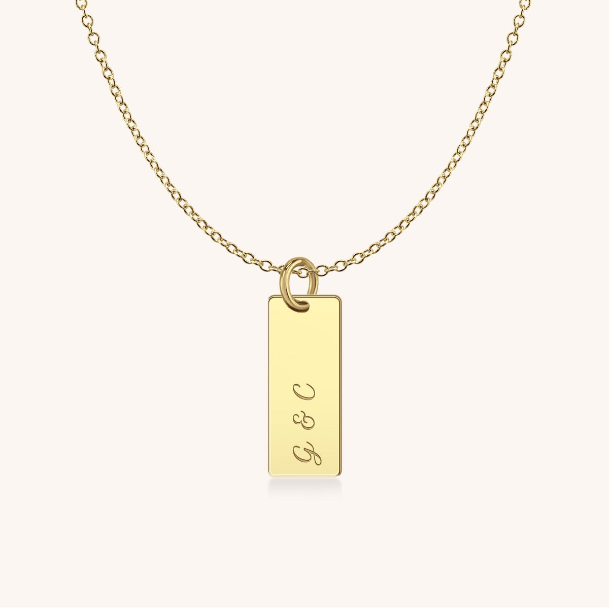 14k Gold I Love You Tag in Script