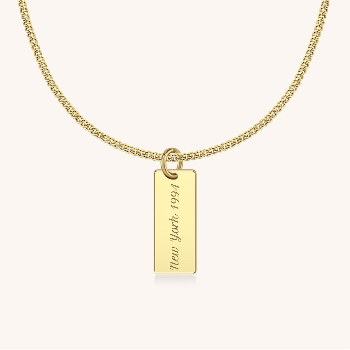 14k Gold I Love You Tag in Script