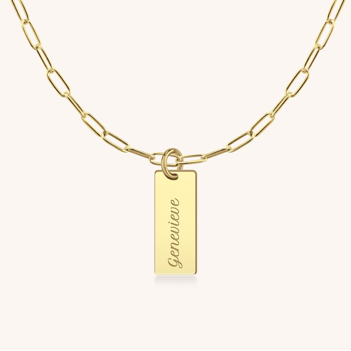 14k Gold I Love You Tag in Script