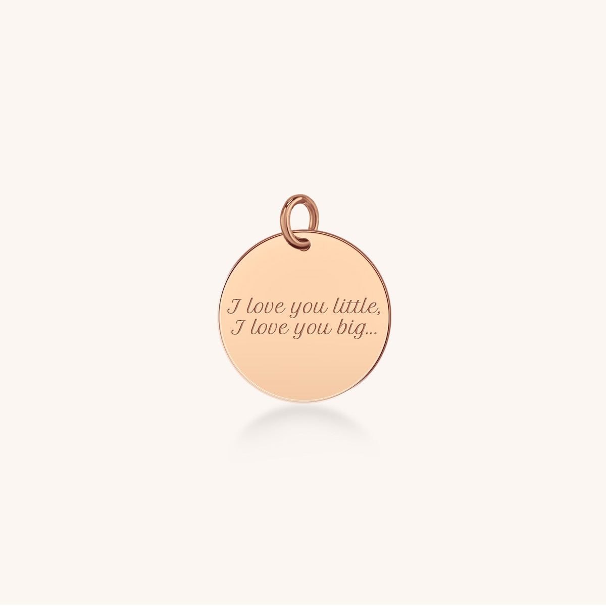 Sterling Silver I Love You Disc in Script