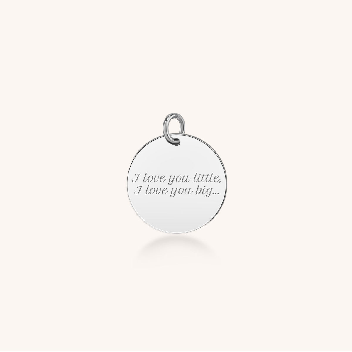 14k Gold I Love You Disc in Script