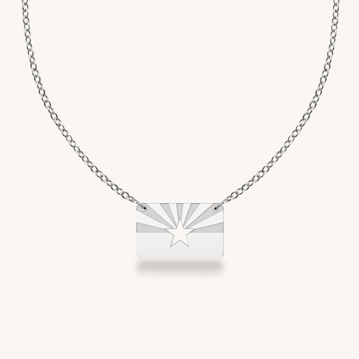 Sterling Silver Arizona State Flag Necklace