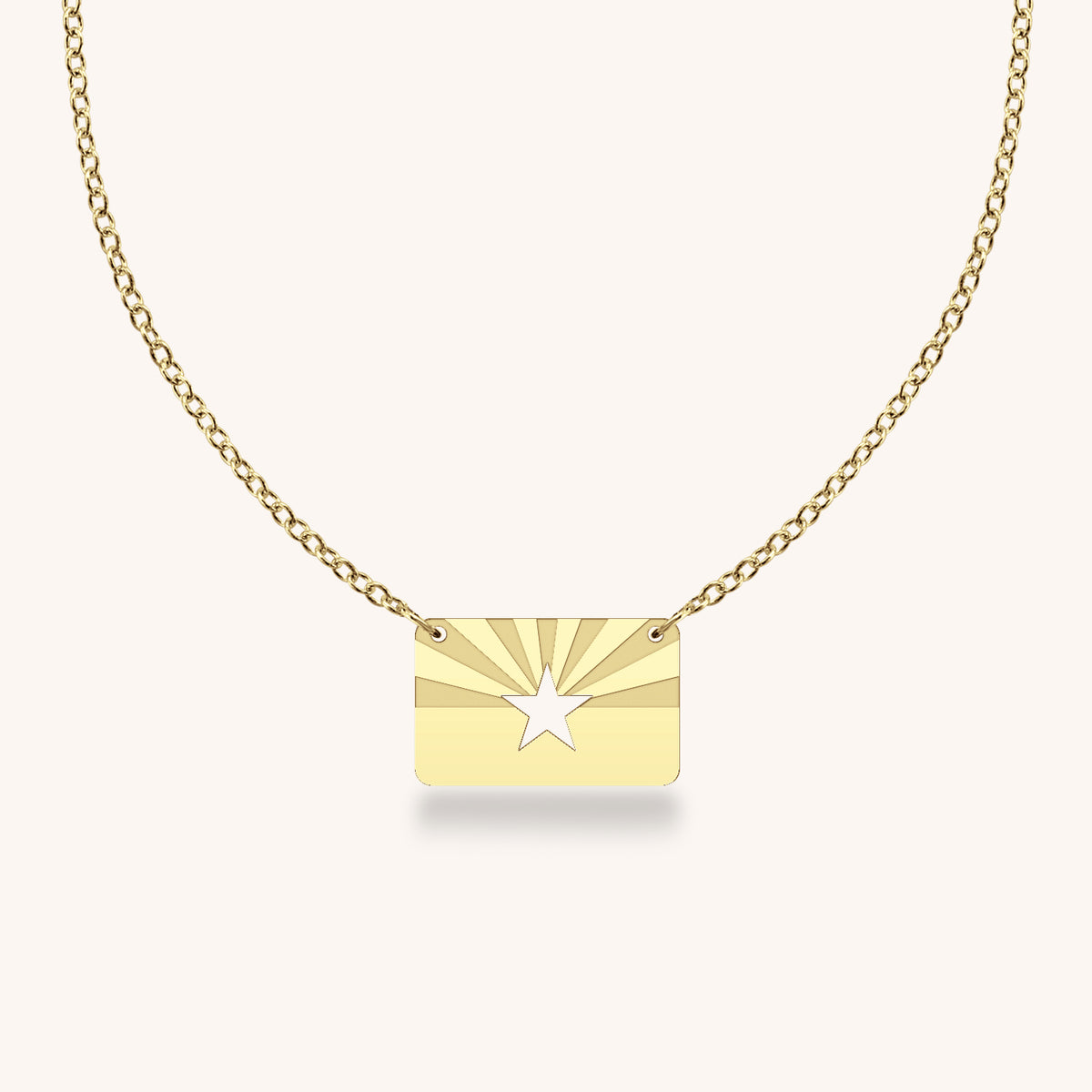 14k Gold Arizona State Flag Necklace