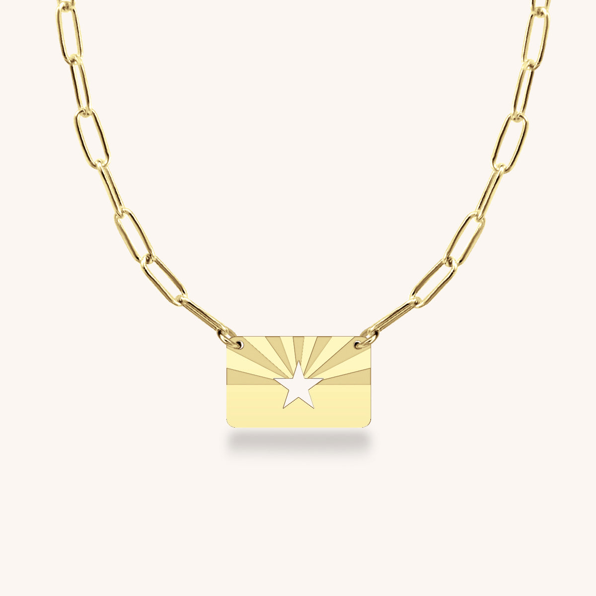 14k Gold Arizona State Flag Necklace