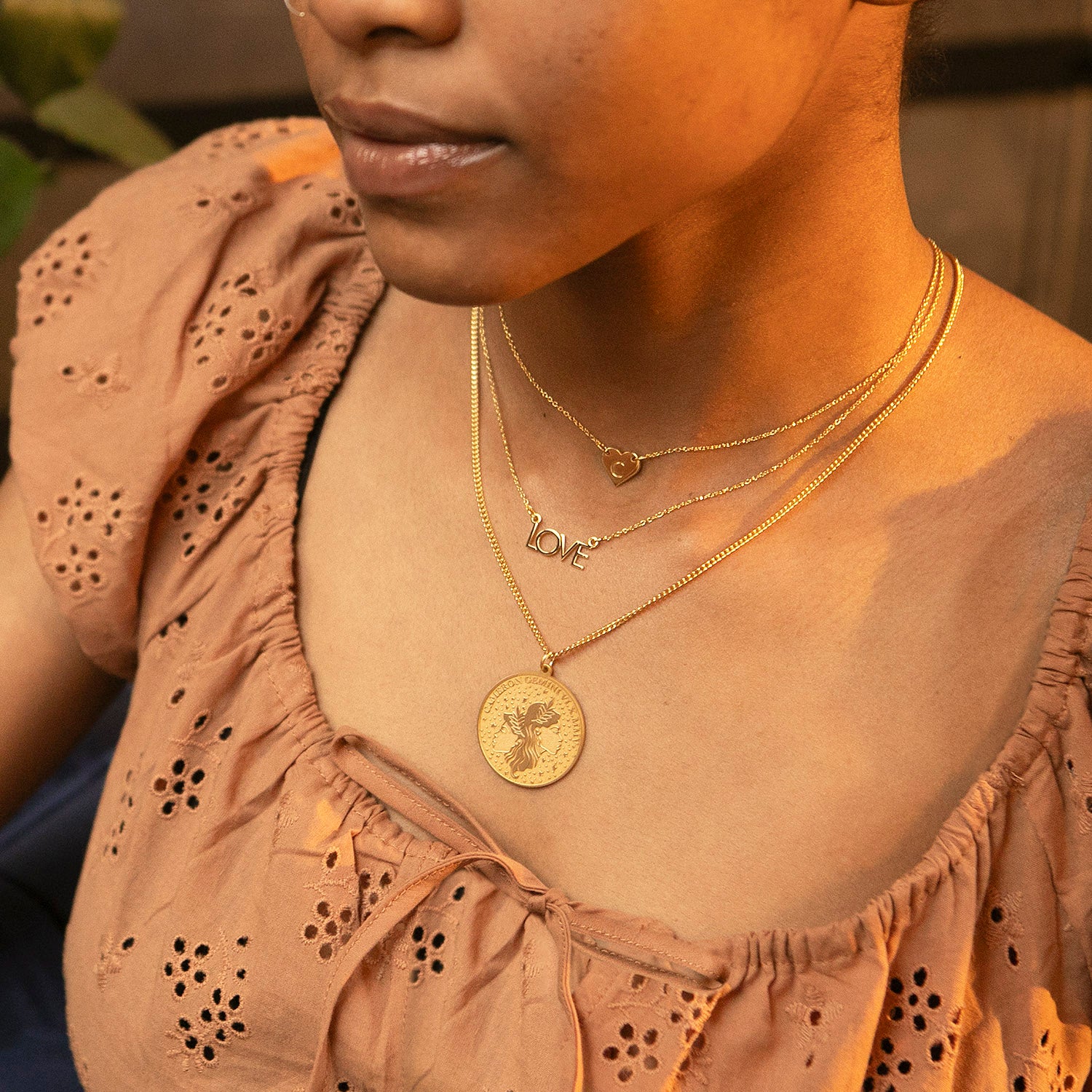 Gemini Zodiac Medallion Necklace monya_1