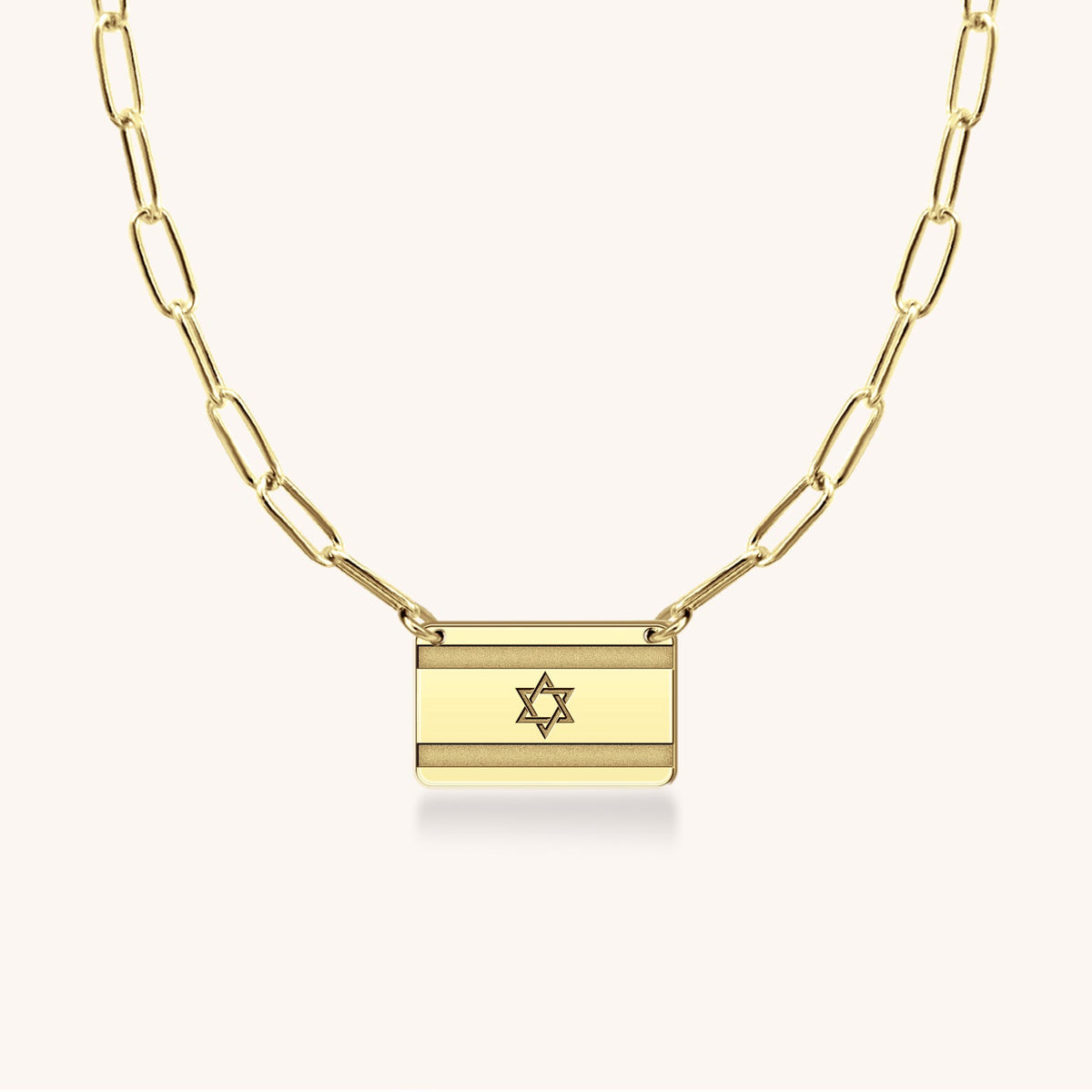 Sterling Silver Israel Flag Necklace
