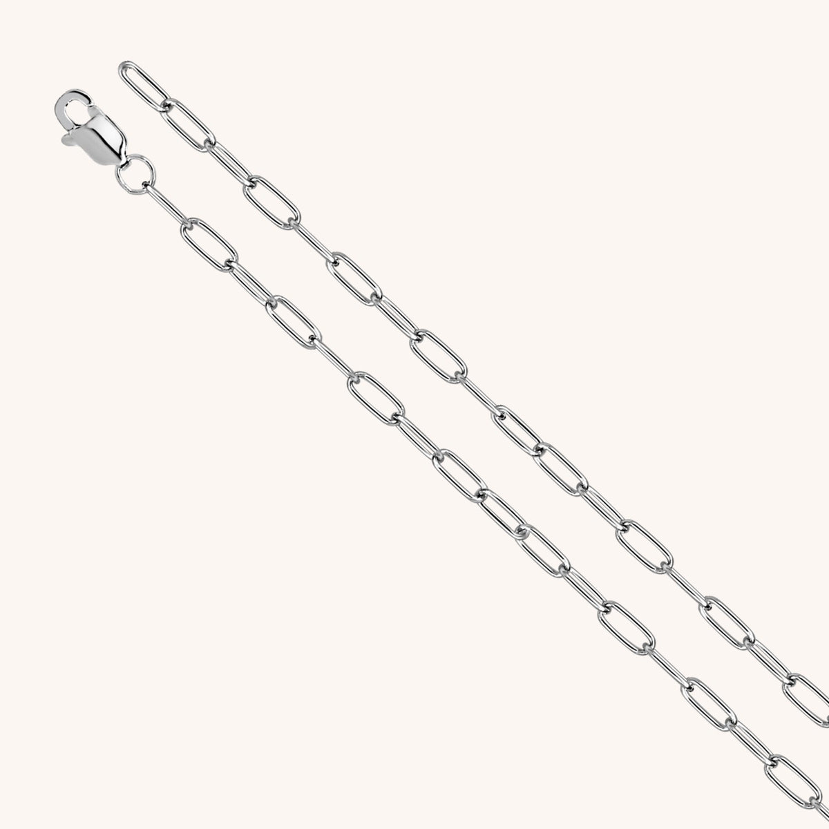 Sterling Silver Joy Monogram Paperclip Necklace