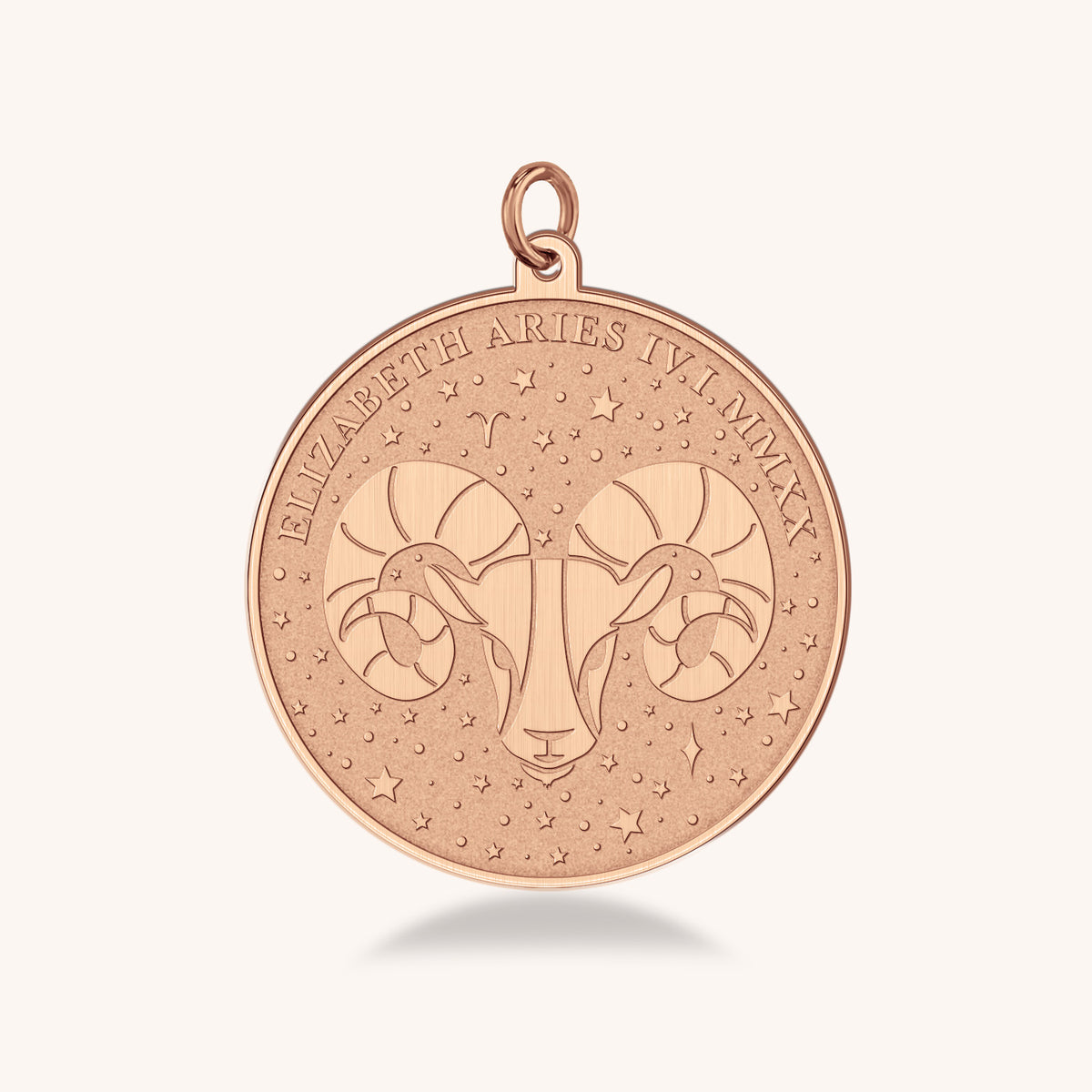 Aries Zodiac Medallion Necklace
