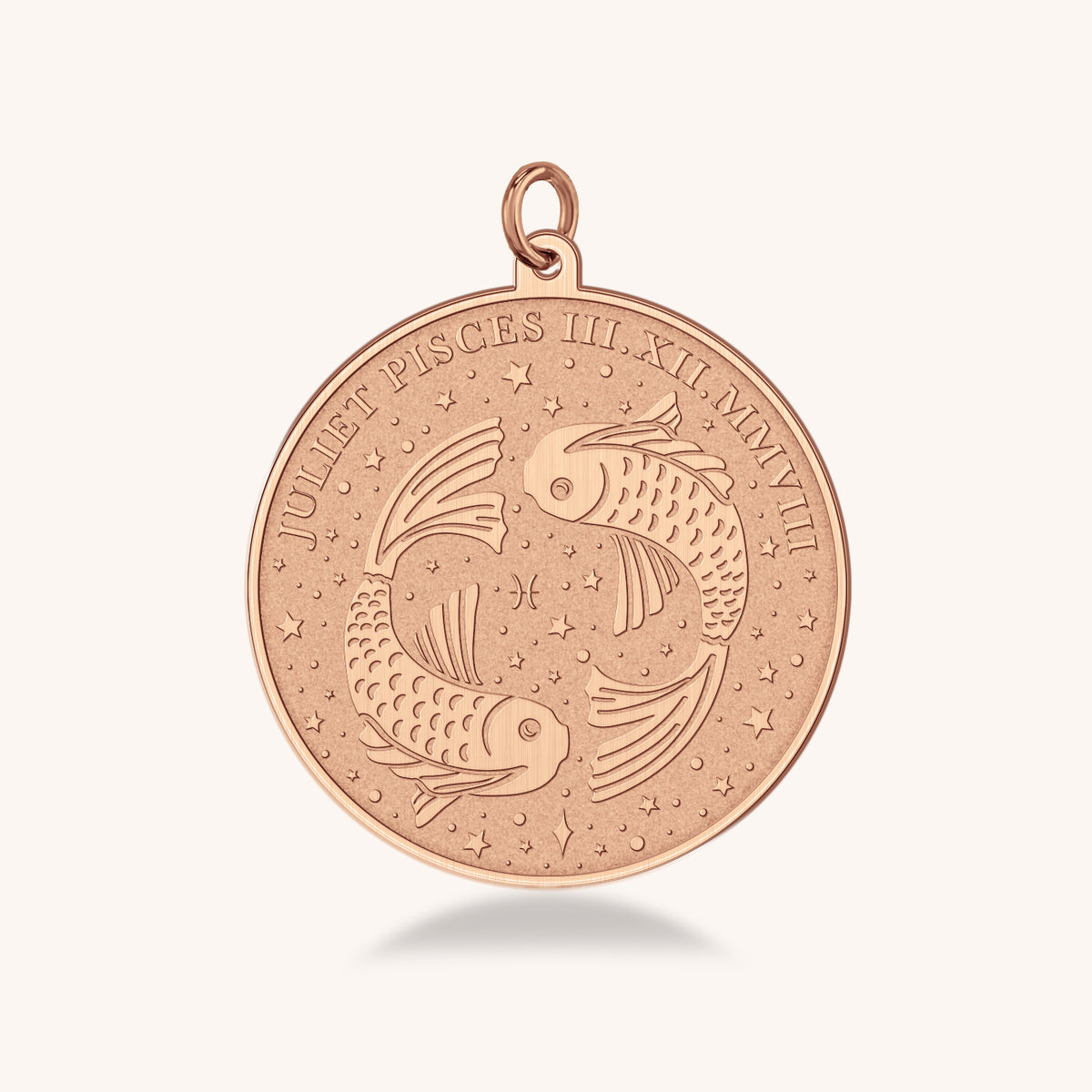 Pisces Zodiac Medallion Necklace