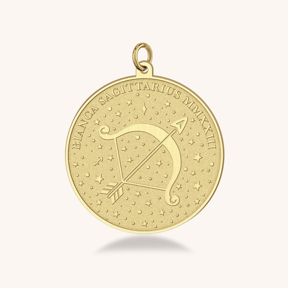 Sterling Silver Sagittarius Zodiac Medallion Necklace