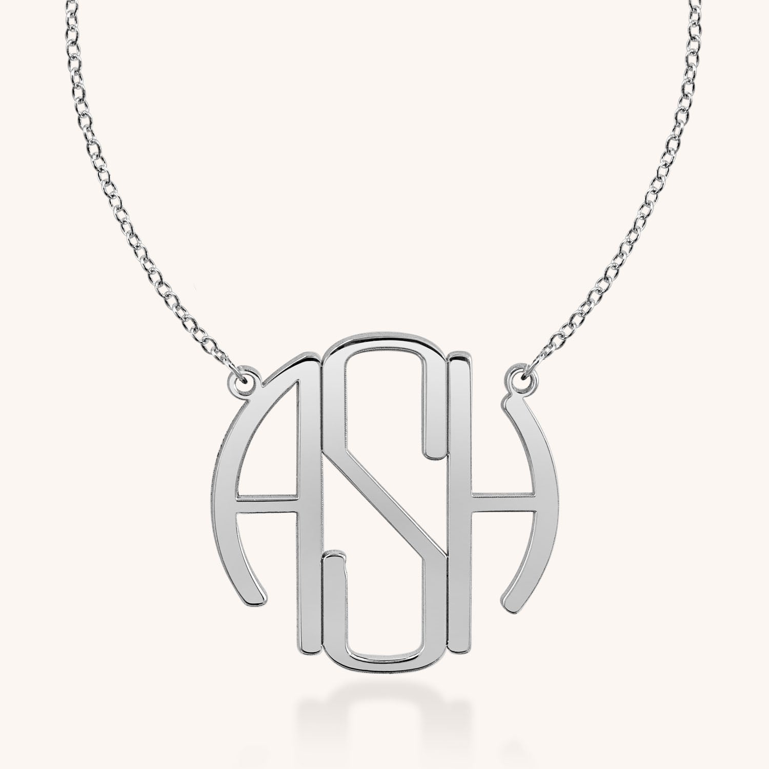 silver monogram chain