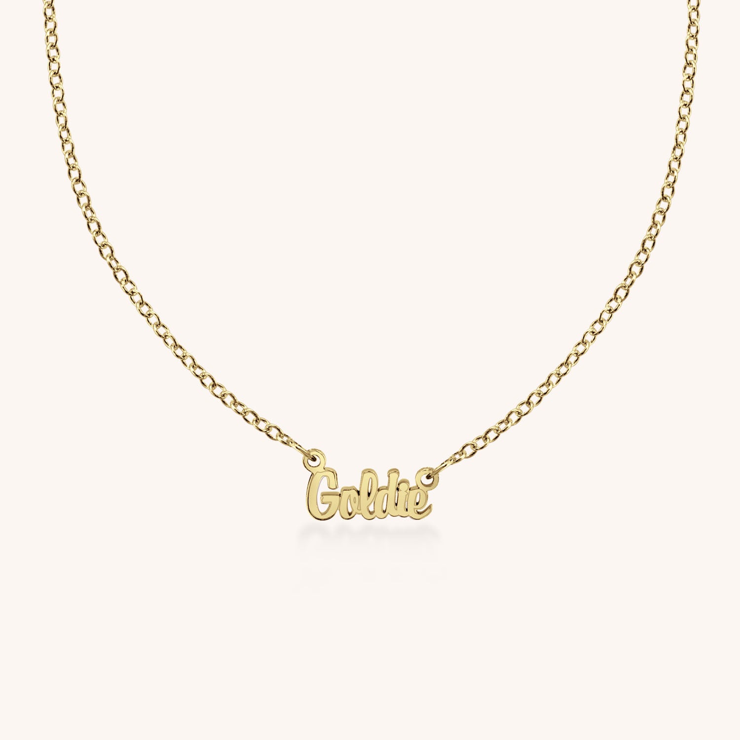 Women's Name Plate Real Gold Nameplate Necklace Real Gold Name
