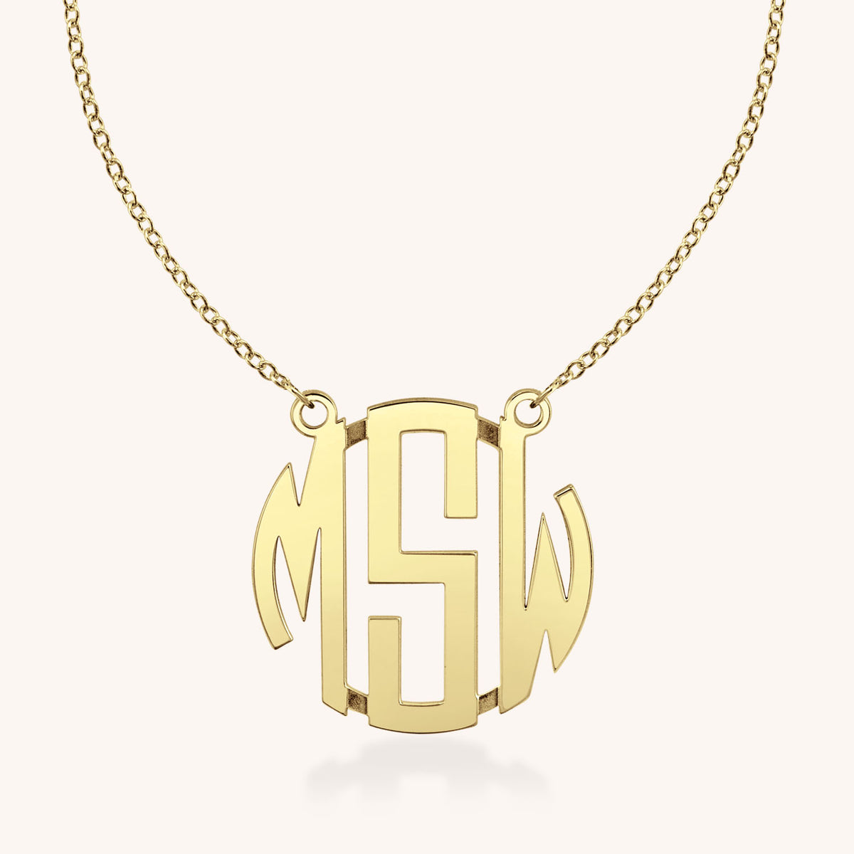 Michele Block Monogram Necklace