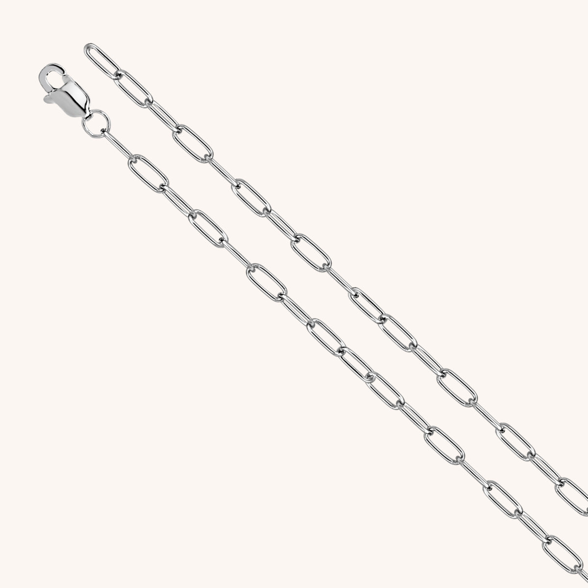 Michele Block Monogram Paperclip Necklace