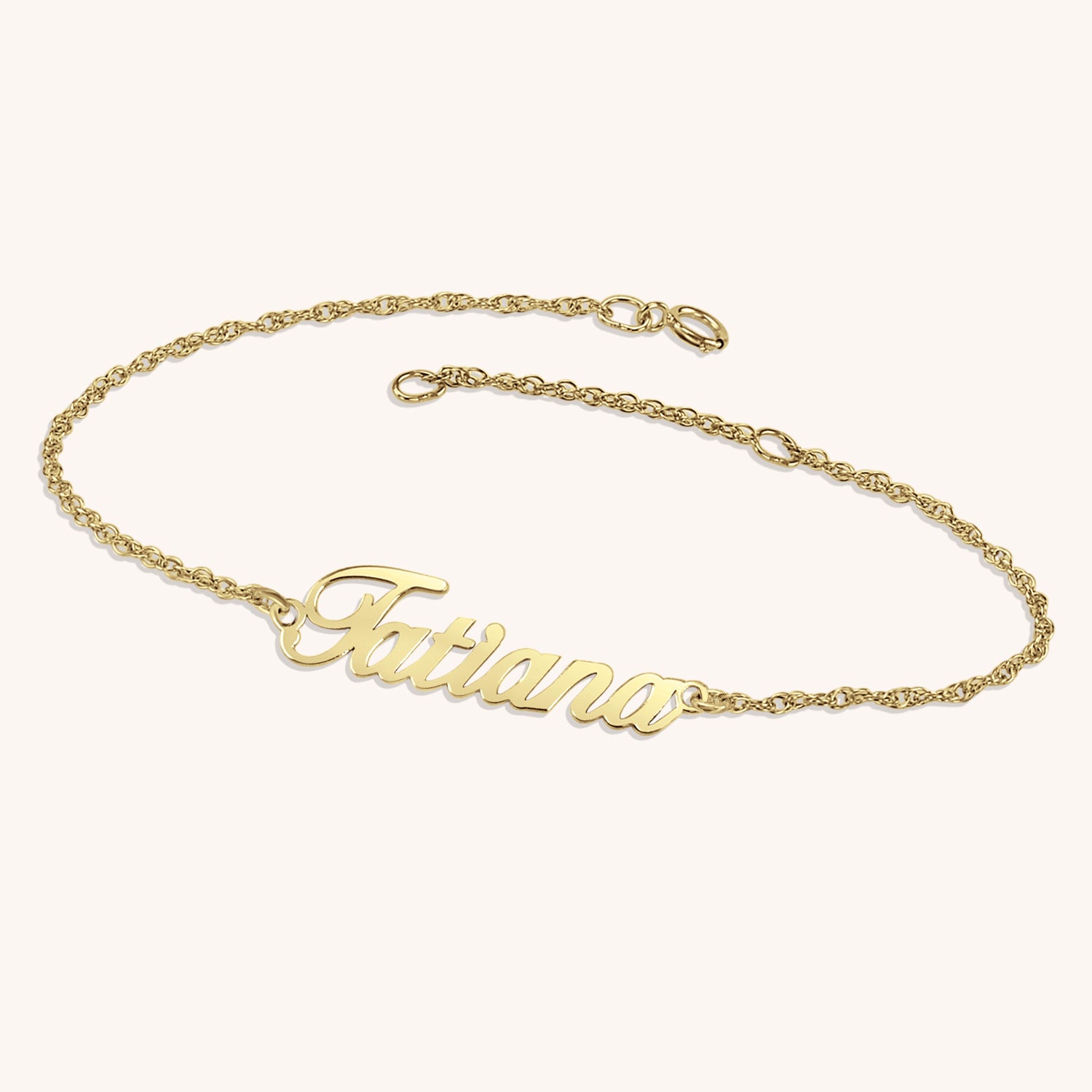 My Favorite Word Nameplate Bracelet (Gold Plated) - Talisa Jewelry